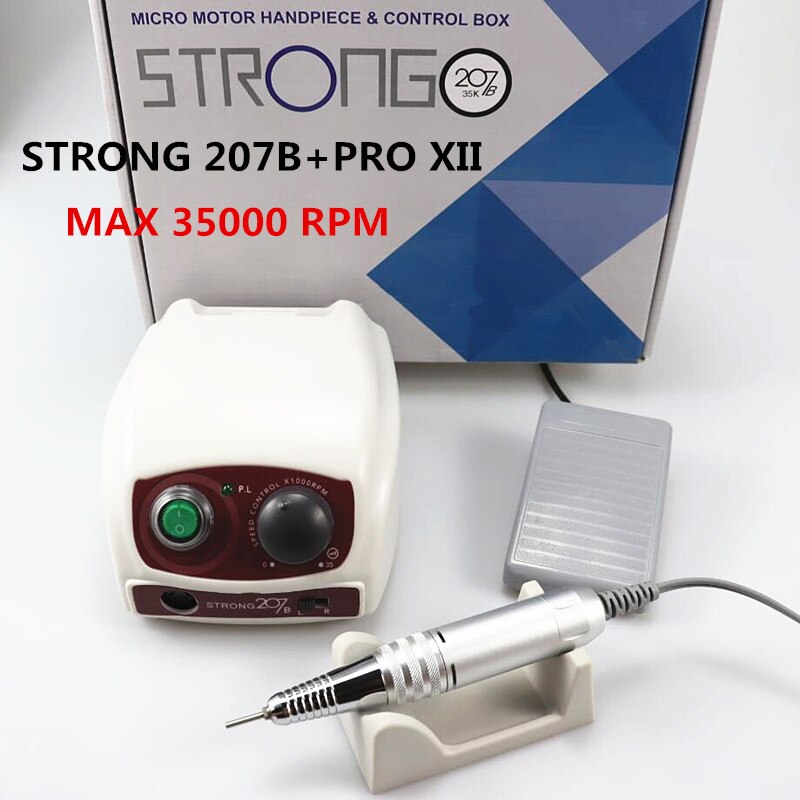 2 Keuzes 65W Sterke 207B 35K 45K Sterke Pro Manicure Machine Nail Boor Kit Voor Nail Polijsten tandheelkunde, pedicure Tool: Ivoor