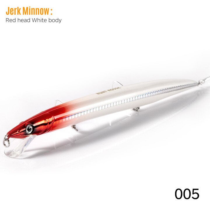 Hunthouse Sandeel jerk Minnow Vissen Lokt 143mm 173mm 208mm Lange Casting Drijvende Lokken jerkbaits pesca LW402: 100Mm / Blauw