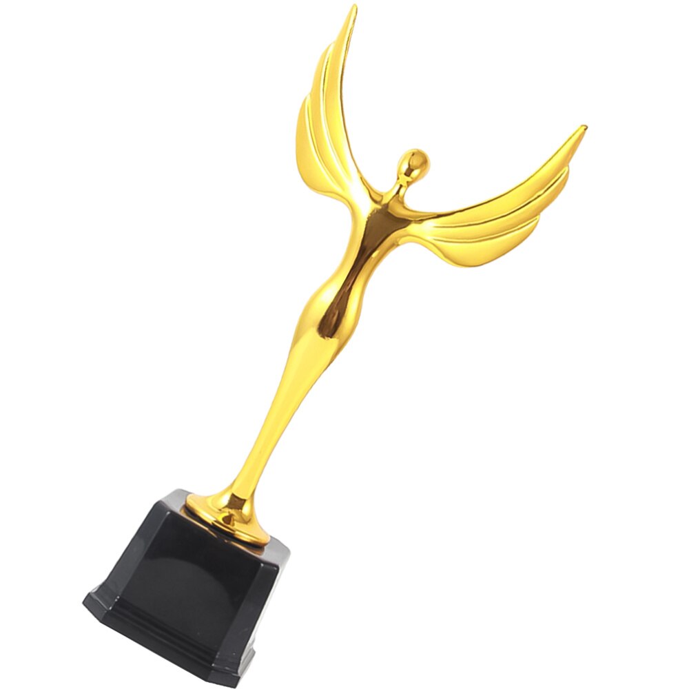 1 pieza de trofeo, premio de Logro, premio de Ángel dorado, Premio masculino para la empresa escolar (dorado)