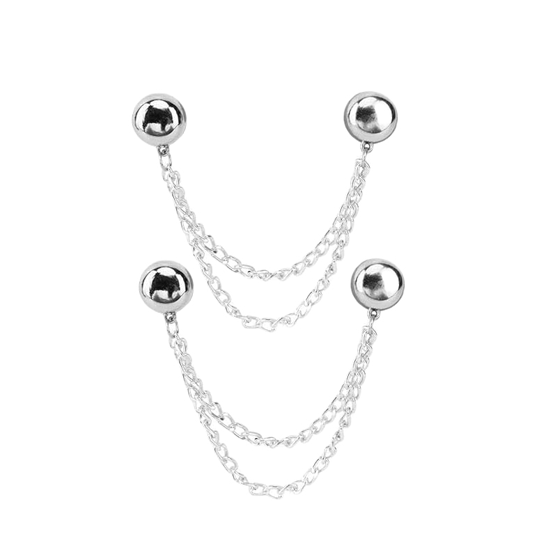 Magneet Kledingspelden Metalen magnetische kledingclips met ketting Multifunctionele sterke magneetpin Magnetische knopclips voor bevestiging: Transparant