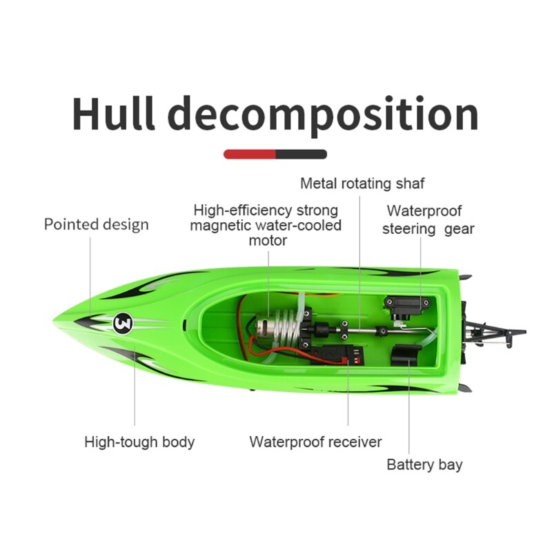 HX5D Novelty Wireless Boat Under Water Children Remote Control Speedboat Vehicle