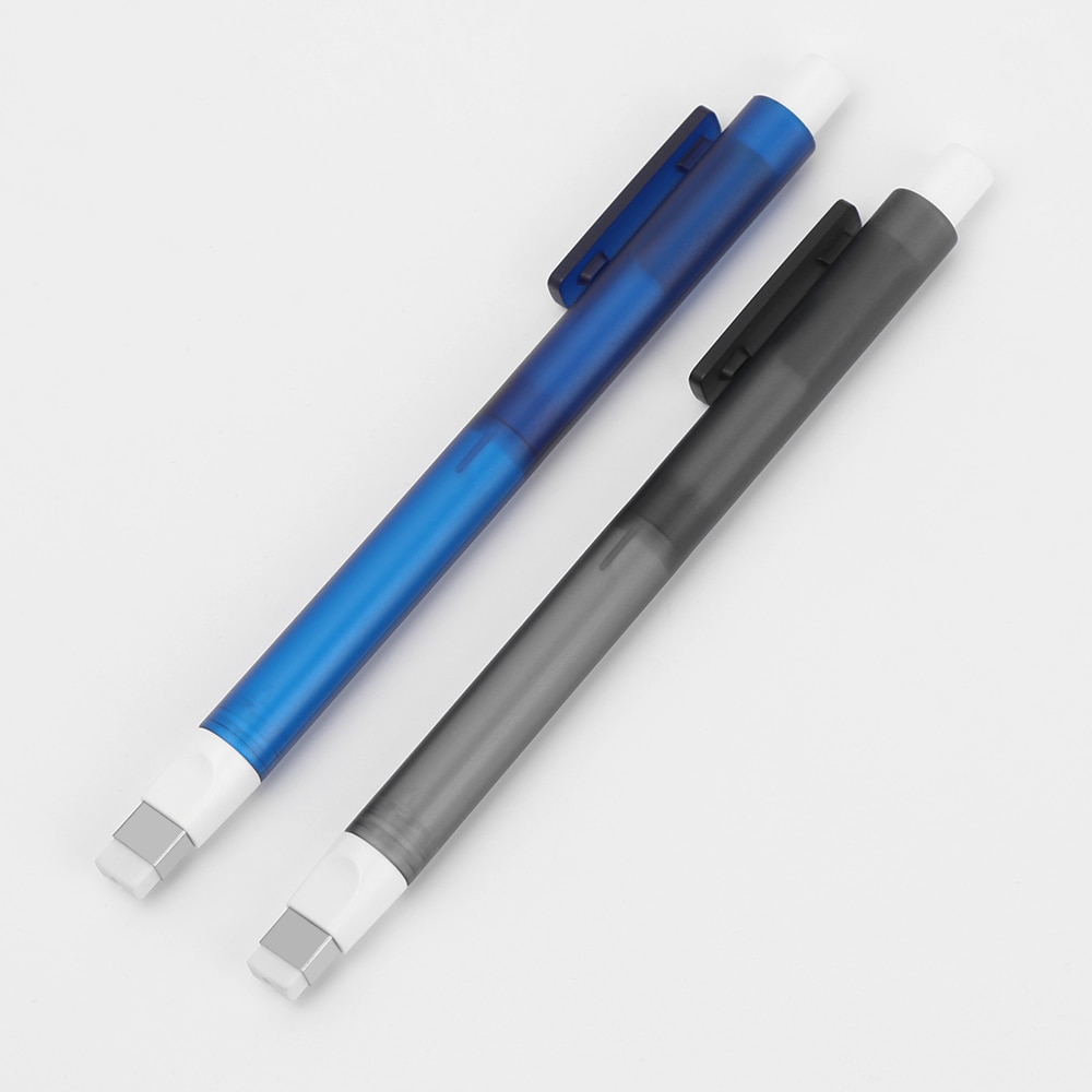 1pc Drawing Eraser Push Erasers Set Rubber Pen-shaped Refill Automatic telescopic Rubbers Stationery Learning