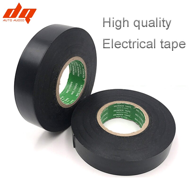 1 st Zwart 25 m PVC Vlamvertragende Lijm Vinyl Elektrische Isolatie Tape Roll Hittebestendige Elektrische Power Isolerende Tape