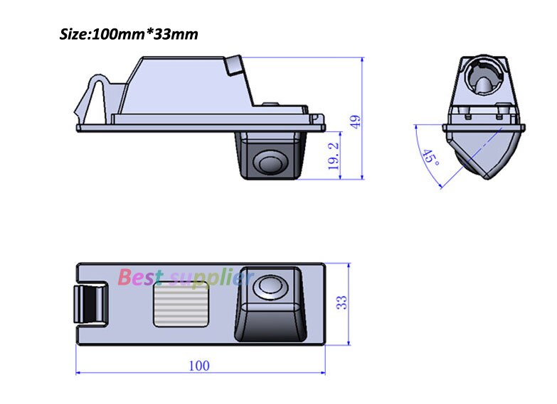 Ccd hd automatisch parkeersysteem, achteruitrijcamera voor hyundai  ix35, nachtzicht, waterdichte achteruitrijcamera