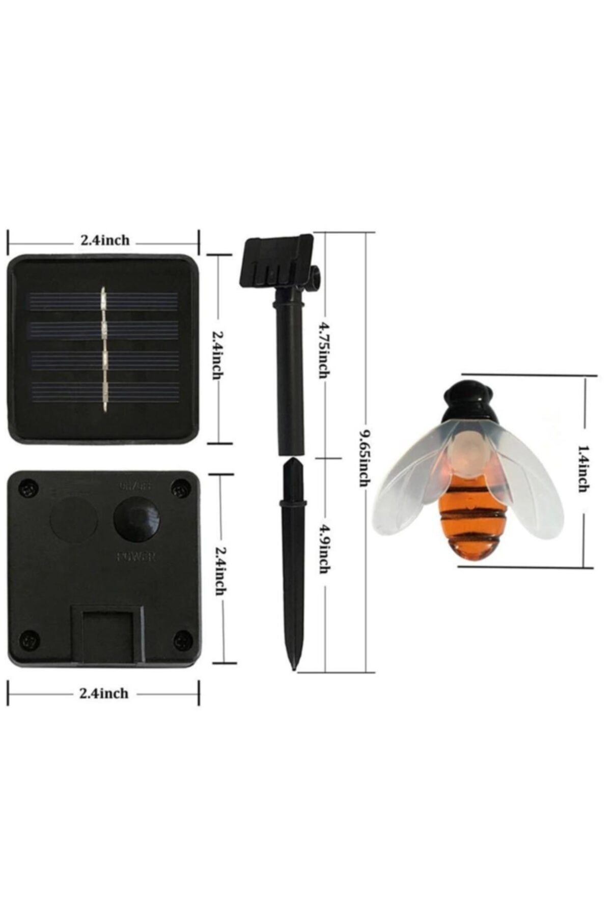 SGE Solar Powered 30 Led Honey Bee Garden Lighting Decorative Ornamental lamp light