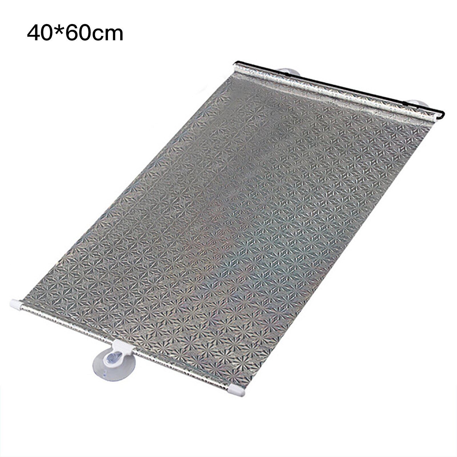 Anti-UV Protection Car Front Window Sunshade Automatic 50*125cm Heat PVC Gray/Black Universal Easy Installation: Silver 40 x 60cm