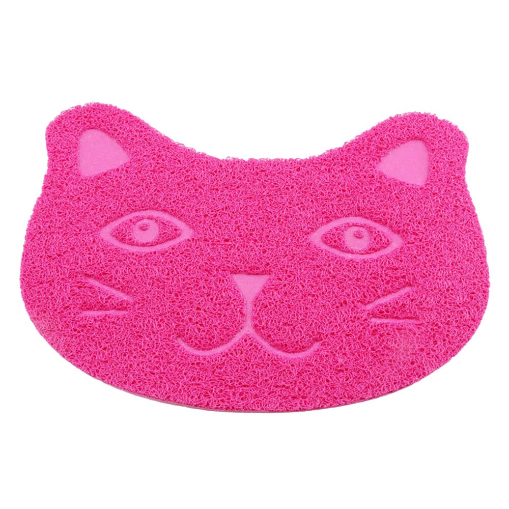 1Pcs 30*40cm PVC Pet Toilet Mat Waterproof Kitten Cute Cat Face Pattern Cat Litter Trapper Easy Cleaning Mat for Pet Supplies