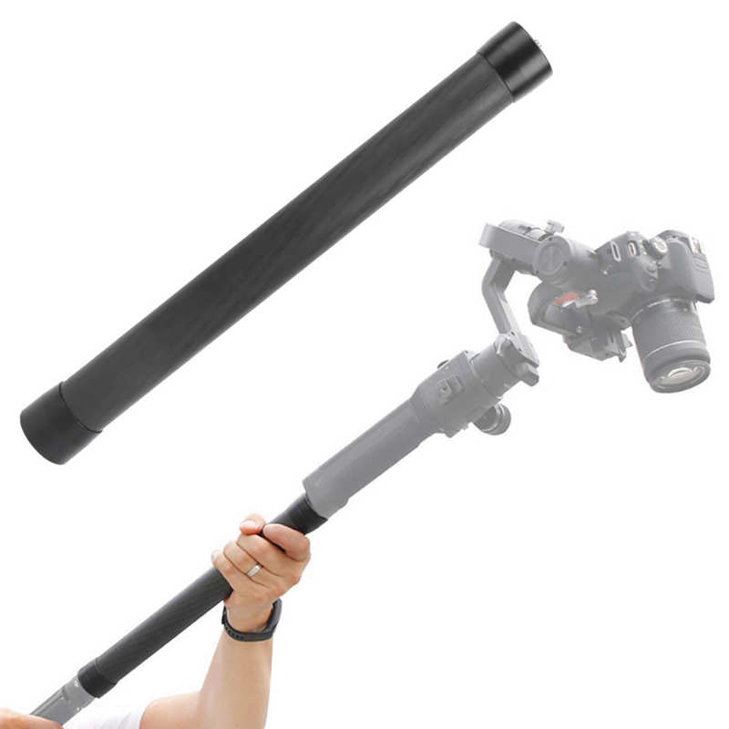 Palo de extensión de fibra de carbono de 36cm, varilla de extensión de cardán con tornillo de 1/4 pulgadas para accesorios estabilizadores Zhiyun/Feiyutech/DJI
