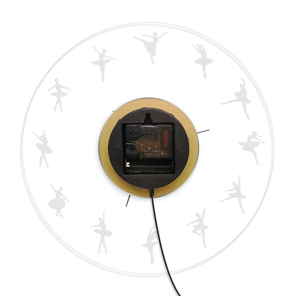 Ballet Dancer Silhouette Multi Color Changing Wall Clock Ballerina Dance Studio Wall Light Modern LED Luminous Wall Clock