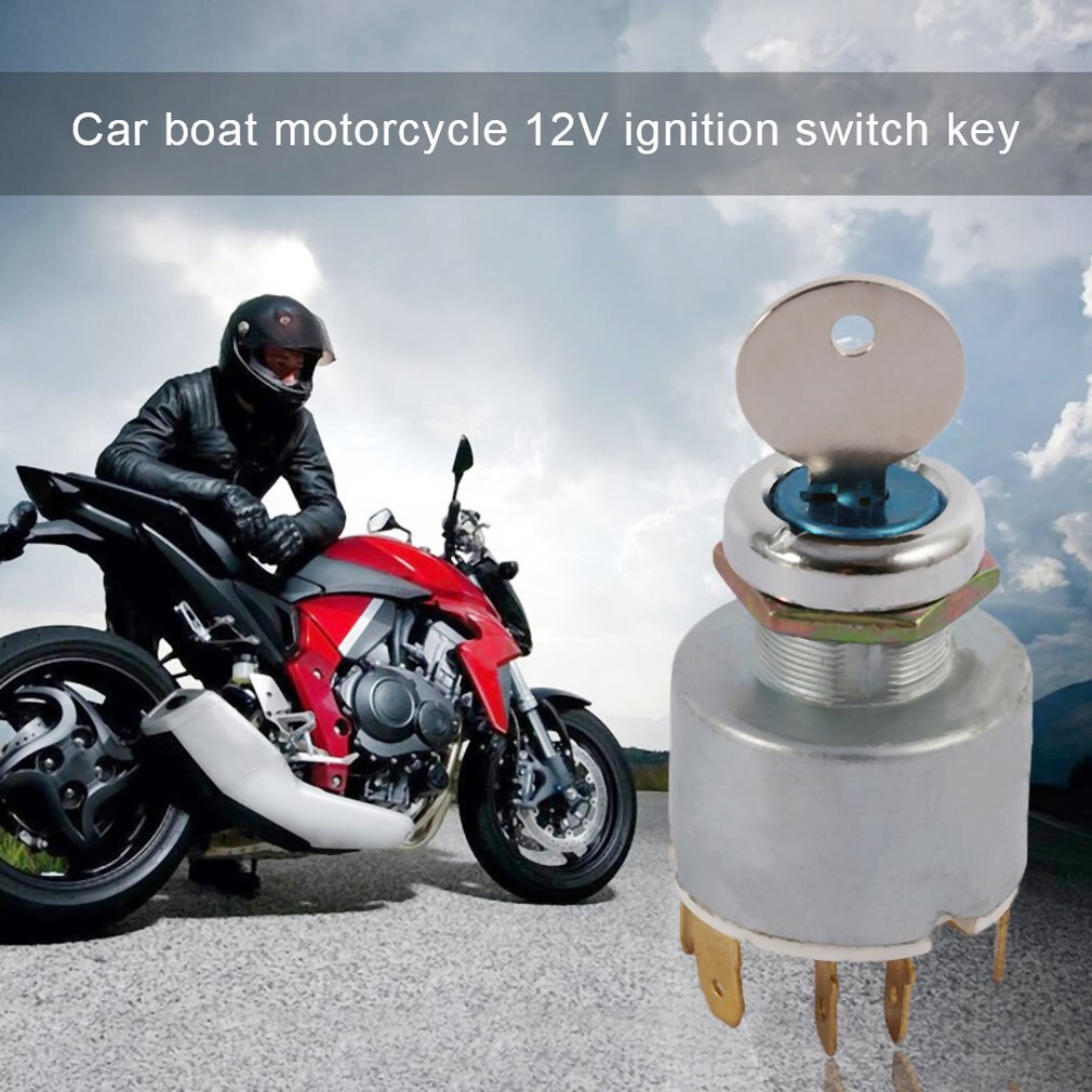 Car Engine Start Button Switch Marine Truck Tractor Ignition Starter 12V Universal Ignition Switch With 2 Keys