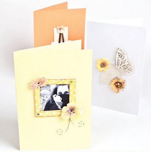 Eno Greeting complete scrapbooking diy card kit for beginner kids craft diy card making kit 6 cards and 6 envelopes: SKC01