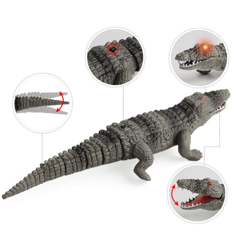 Control remoto inalámbrico falsa imitación cocodrilo RC Animal broma truco aterrador juguete
