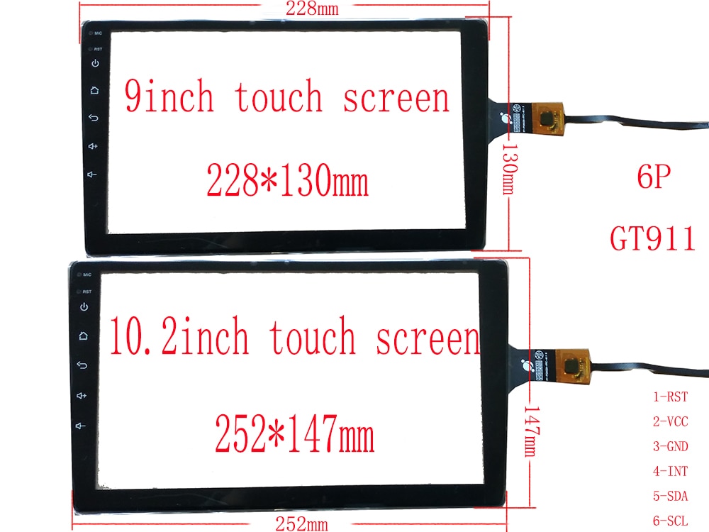 9 Inch/10.1Inch/10.2Inch Auto Navigatie Touch Screen 2.5D Hard Glas Screen 251 *
