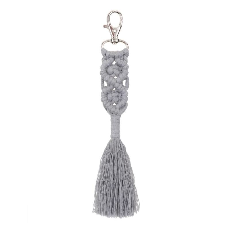 OOTDTY gland porte-clés pour femmes Boho porte-clés porte-clés macramé breloque pour sac voiture suspendus bijoux pour les amis: 25