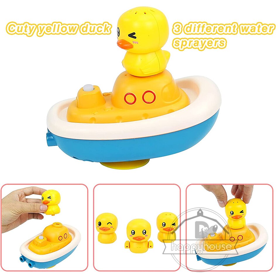 Electric bath toys for children, baby bath spray toys, electric duck, water shower, baby bath toy ball, bath toys 2 1 3