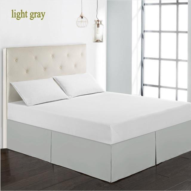 35 jupe de lit de luxe d'hôtel avec la Collection de surface de lit-15 inch a adapté le jumeau de baisse, plein, reine, roi: Gris clair / 2 pillowcase 51x76cm
