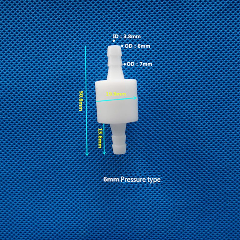 Plastic One Way Check Valve Air Liquid Water Fluids breathing Check Valves for Gas Non-Return Water Fluids 4/6/8/10/12mm
