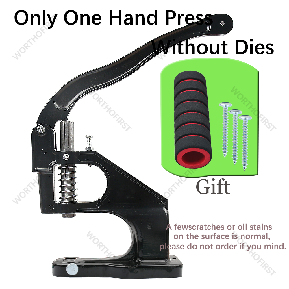 Hand Punch Press Machine Metal Mold For Snap Buttons Double Cap Rivets Eyelet Grommet Tools Dies Leathercraft Sewing Accessorie