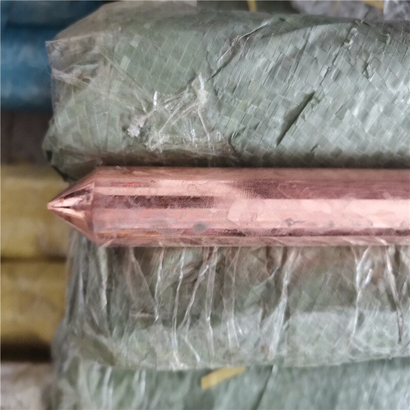 14.2 x1. 2 m kobberjordstænger spidser en tråd 14.2 x 2.44 m kobberbelægning stålstang national standard