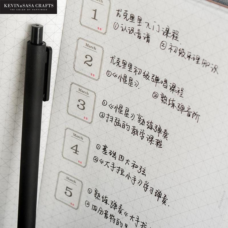 12sheets/set 365 Day Plan Sticker Set Year Planer Label Sticker Scrapbooking School Suppliers Stationery By Kevin&sasa Crafts