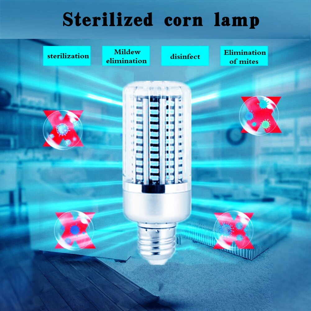 40W UV lampe germicide E27 Led UV-C ampoule avec télécommande 99% taux antibactérien intérieur stérilisation lumière de sécurité