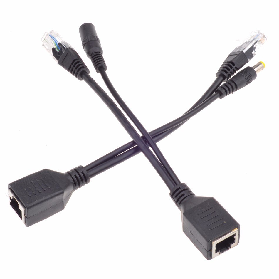 Poe passiv kabeldelare power over ethernet poe splitter & injektorkabelsats poe adapter, poe adapterkabel  dc 12v