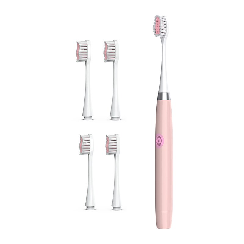 Sonic Toothbrush Electric ToothBrush Battery Operated Oral Hygiene Non Rechargeable Tooth Brush Deep Clean Adult Waterproof IPX7: Pink