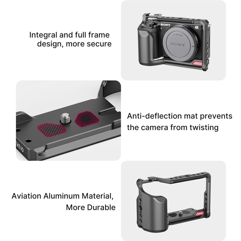 Ulanzi C-ZVE10 Camera Cage With Cold Shoe Mount Perfect Multiple Protection For Sony ZVE-10 Camera Accessories