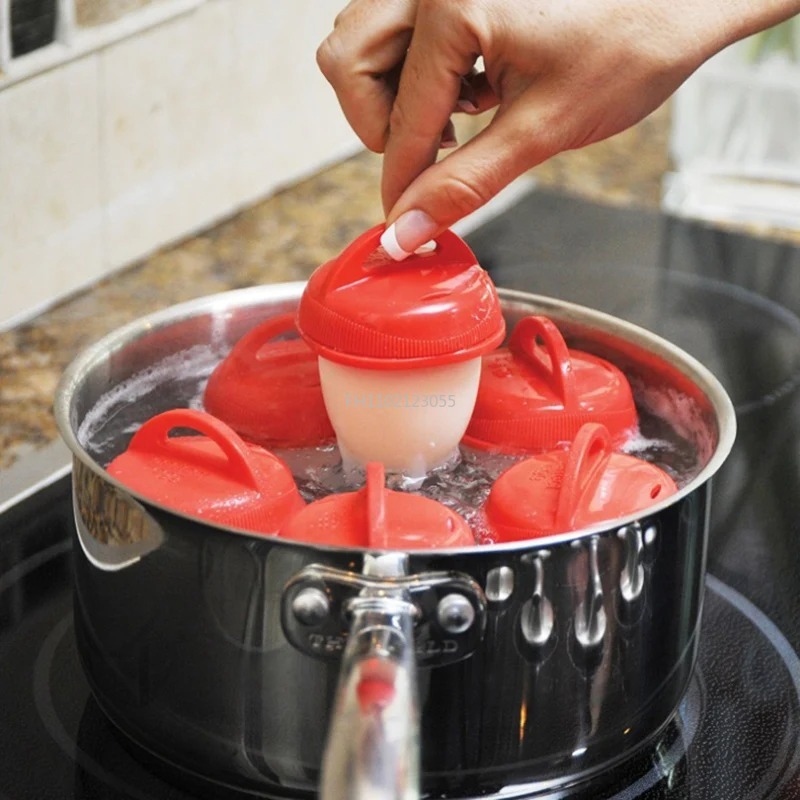 Non-stick siliconen gekookte eieren beker keuken eierkoker stroachers siliconen gestoomde eierlettes kookaccessoires cadeau keukengereedschap