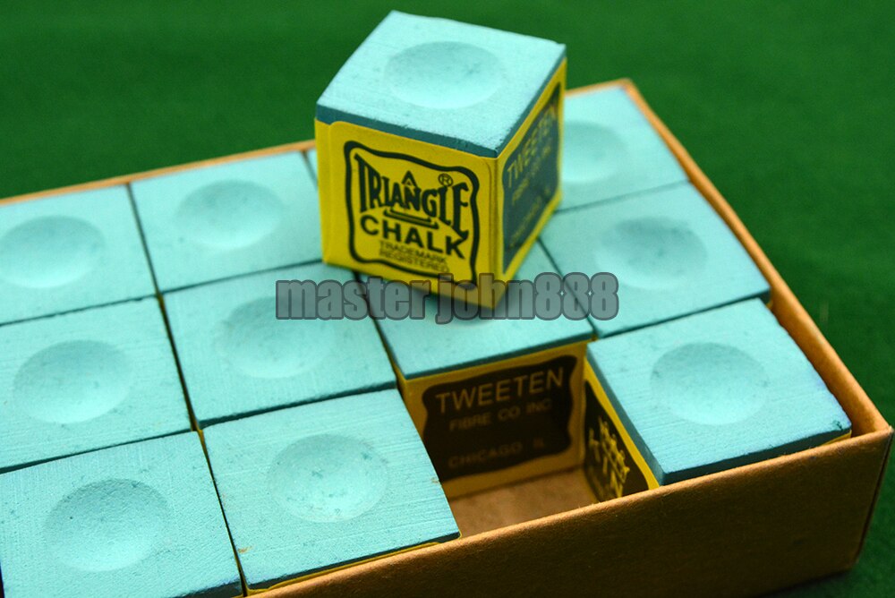 Licht Groen/Blauw/Rood/Grijs Pool Biljart Snooker Doos Van 12Pcs Cubes Krijt