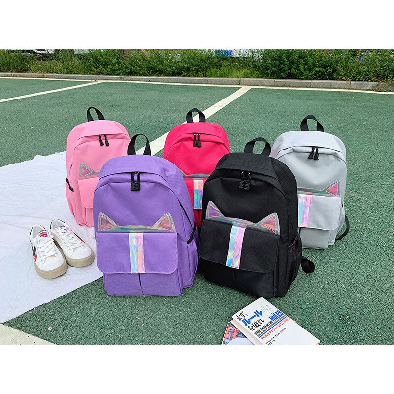 Nouveaux enfants sac à dos filles garçon enfants adolescents étudiant école sacs à dos pour fille mignon chat oreille sac à dos Cartable Cartable Enfant