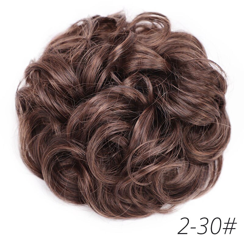 Moño de pelo sintético AISI BEAUTY, moño de goma elástica para el pelo, moño negro o marrón, extensores de goma para el pelo: 2-30