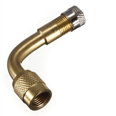 1Pc 90 Bicycle Car Motorcycle Tire Brass Valve Extension Rod Inflatable Nozzle Extension Degree Extension Tube Universal Metal