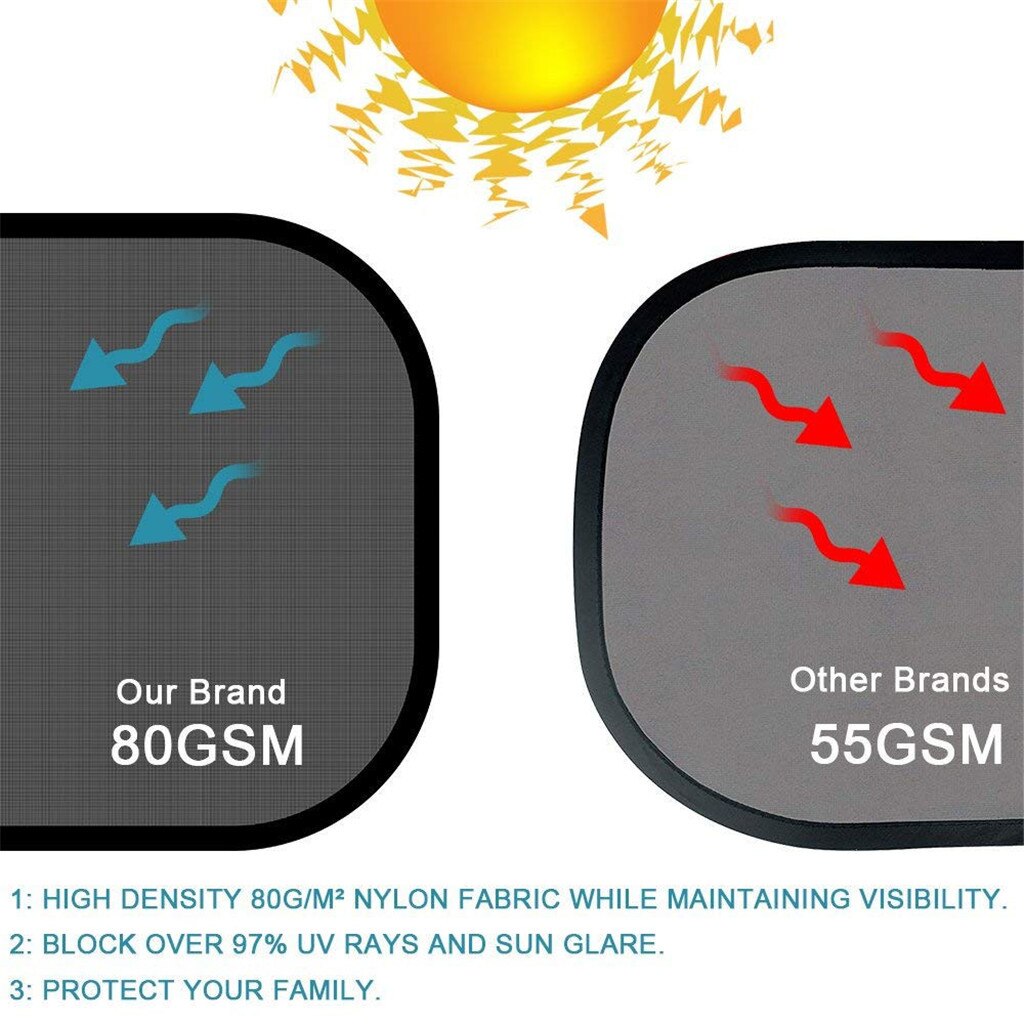 Pare-soleil statique pour fenêtre arrière | Pare-soleil latéral, pare-soleil pour vitre arrière, pare-soleil pour visière
