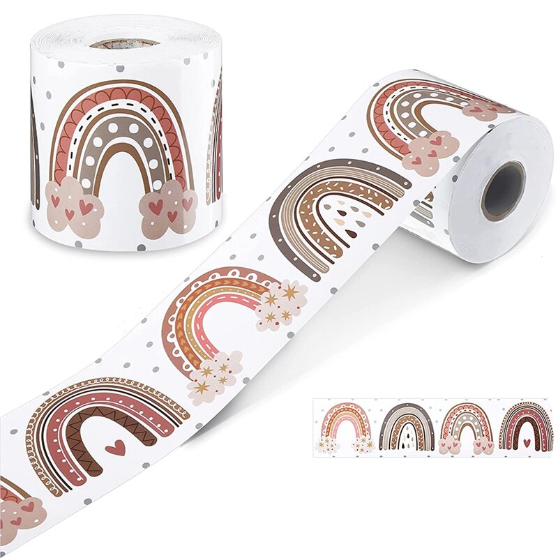 20M Boho Rainbow Bulletin Board Borders Rainbow Straight Borders Classroom or Home School Decoration