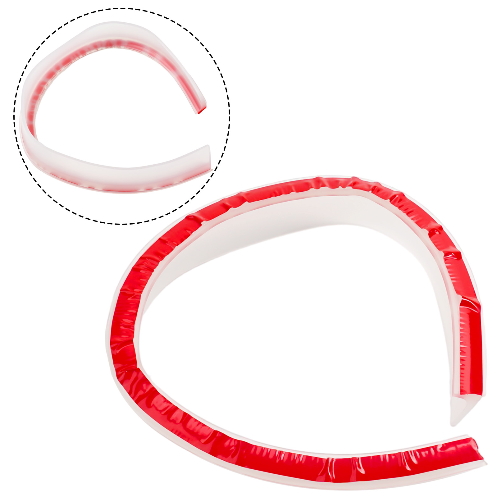 Silicone Shower Barrier Bathroom Water Stopper Water Barrier Retaining Strip Kitchen&Bathroom Dry/Wet Separation Sealing Strip