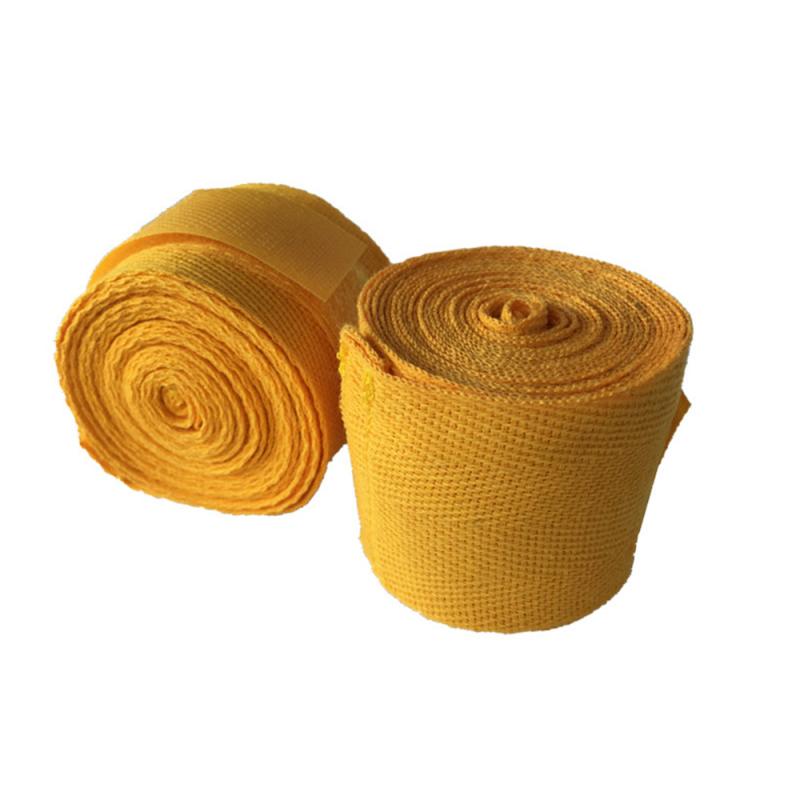 Boxen Hand Boxen Verband 2,5 M Länge 5Cm Breite wickelt Bandagen Kampfkunst Handgelenk Für MMA Unter-Boxen verband Handschuh Armbinde: Gelb