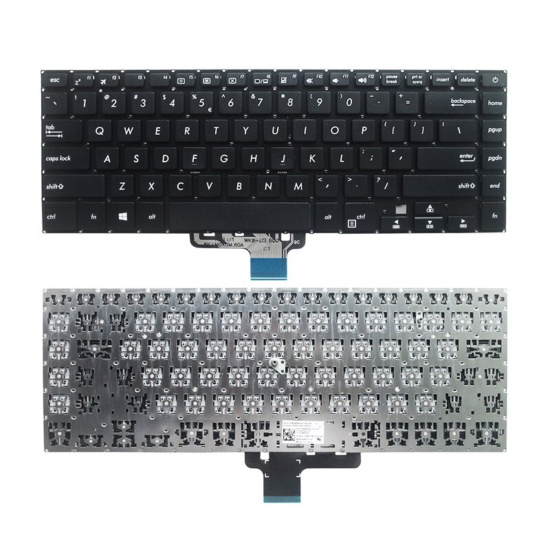 backlit For Asus VivoBook S15 S510 S510U S510UA S510UA-DS51 S510UA-DS71 S510UA-RB31 S510UA-RS31 Laptop Keyboard US Black: No backlight