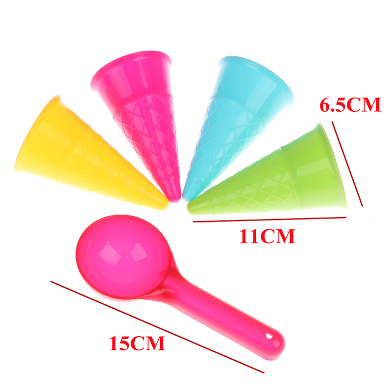 5Pcs Ijsje Scoop Sets Strand Zand Speelgoed Kids Zomer Play Game Kinderen Strand Speelgoed Kinderen &#39;S Onderwijs