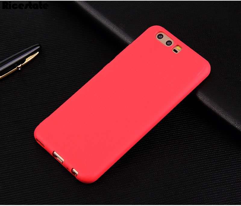 Fundas para Huawei P10 funda de silicona suave esmerilada para Huawei P10 Fundas protectoras para Huawei P10 cubierta de teléfono mate: Rojo