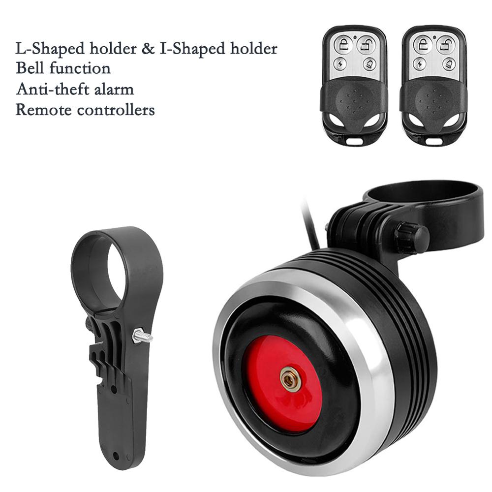 125db Usb Oplaadbare Fiets Elektrische Bell Fiets Scooter Hoorn Afstandsbediening Anti-Diefstal Alarm Fiets Hoorn Elektrische: Rood