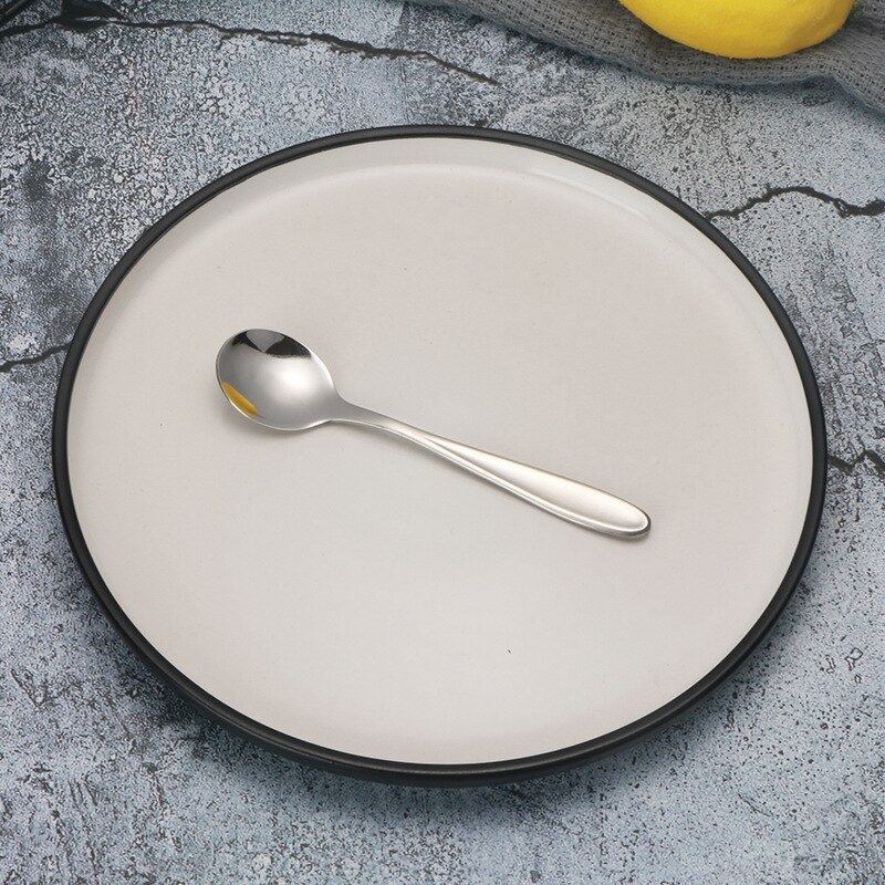 304 Stainless Steel Western Food Knife And Fork hanyi Series Steak Knife Dinner Fork Dessert Stirring Spoon Fruit Fork: Four yuan shao