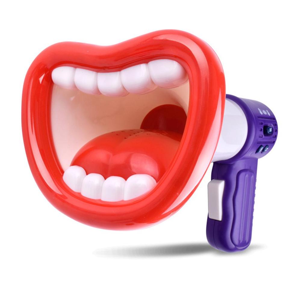 Vibrato particulier de l'enfant avec enregistrement drôle et intéressant corne de grande bouche nouveauté son changement de voix amplificateur jouet