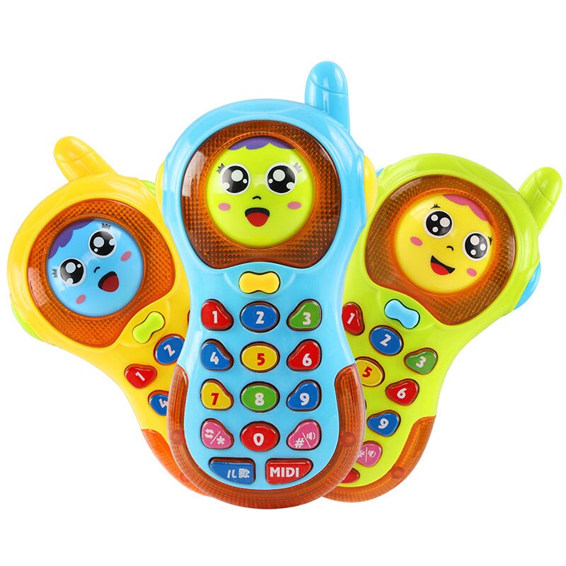 Juguete teléfono inteligente multifunción para niños, música colorida, luz de Educación Temprana, teléfono móvil para niños, Color aleatorio 998