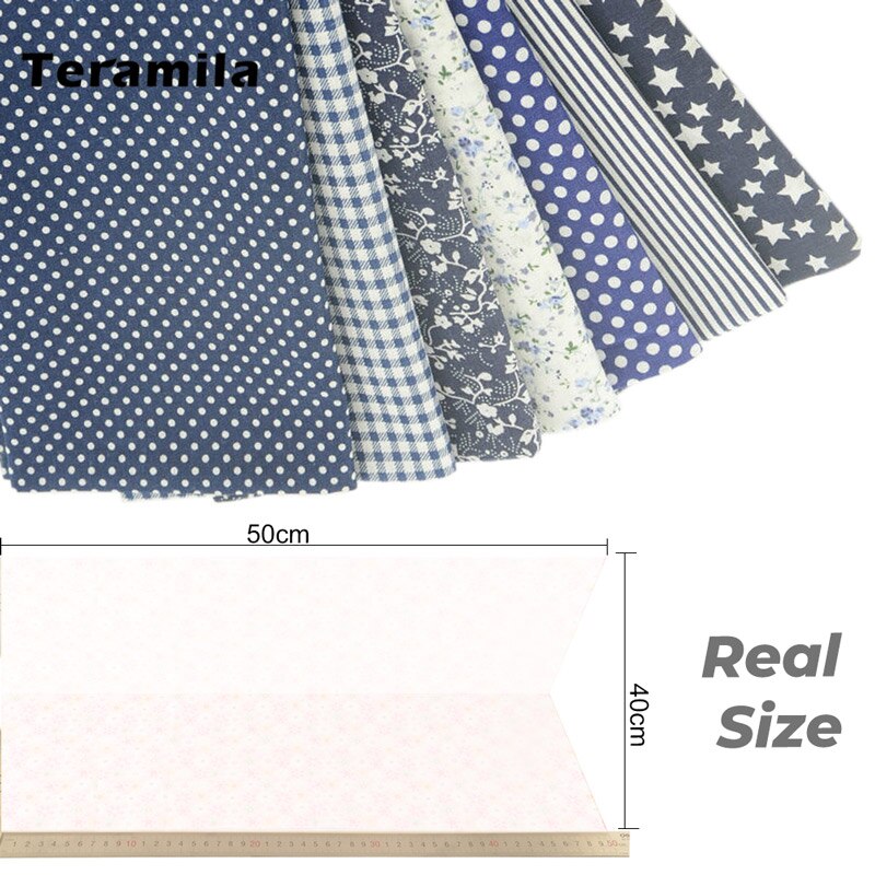 Teramila 7 Uds 40x50cm DIY Patchwork tela de algodón telas de tejidos acolchados de costura coser tela mantel hecho a mano: 304