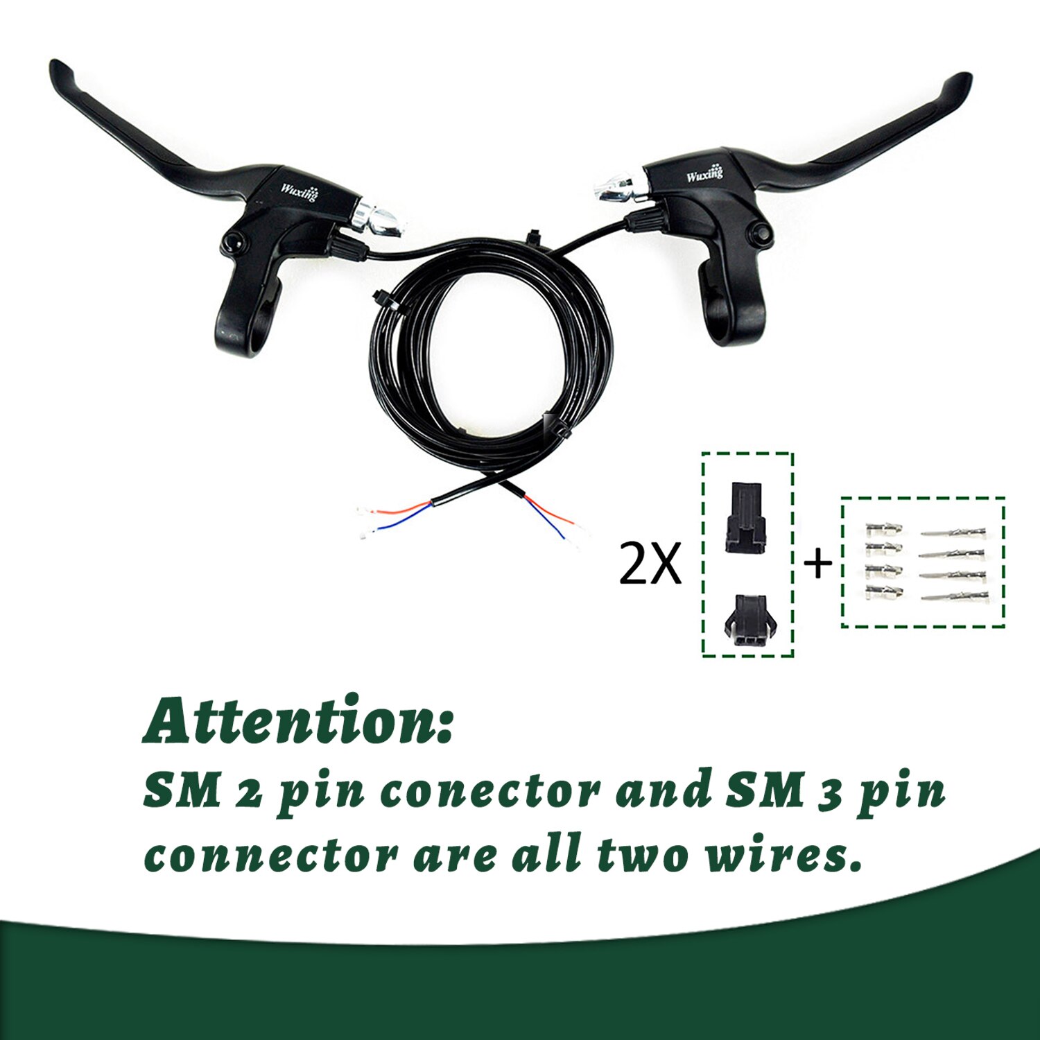 WUXING 115PDD 47PDD Ebike Brake Five Star Brake Lever Cut Off Power Electric Bicycle E-scooter Bicycle MTB Road Ebike Park Brake