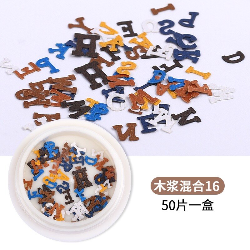 Neglekunst dekorationer negletilbehør tusindfryd blomster og blade blandet neglepasta ultra tynd neglefiner 3 dnail art 1 æske: 16