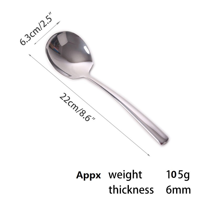 8.5 &#39;&#39;Grote Opscheplepel Rvs Buffet Rijst Lepels Dikte Ronde Soep Diner Scoop Openbare Bestek Restaurant Bar