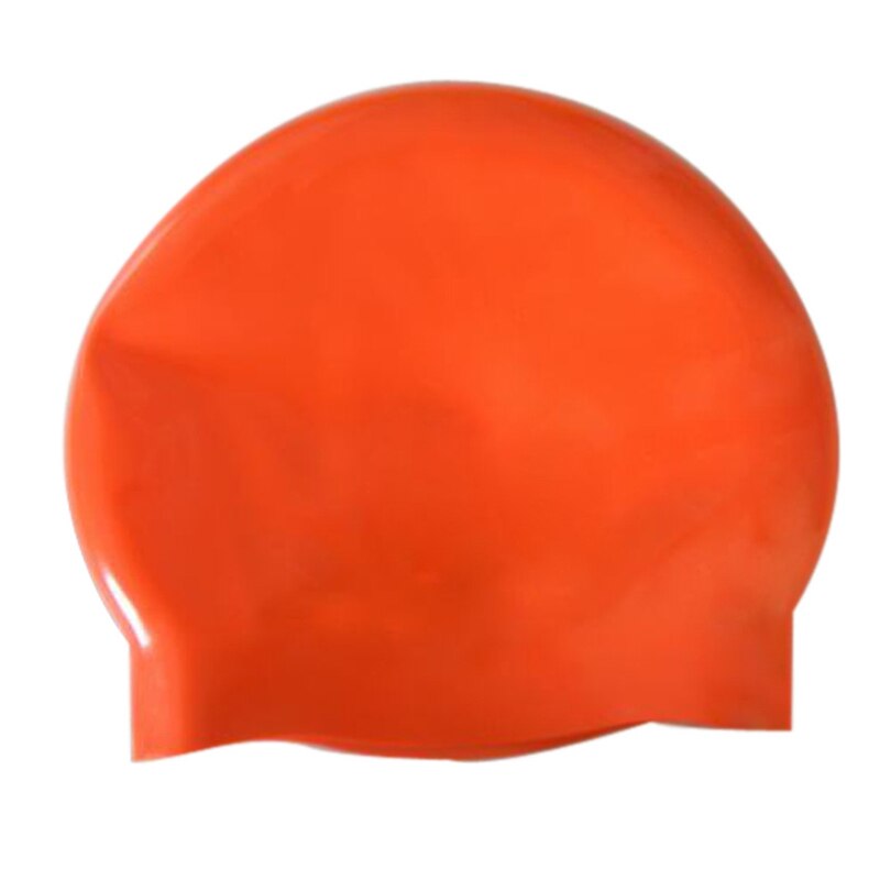 Silicone Rubber Swimming Cap Waterproof Swim Caps Elasticity Hat Swimming Competition Accessorie student Adult Men Women 9 color: Red