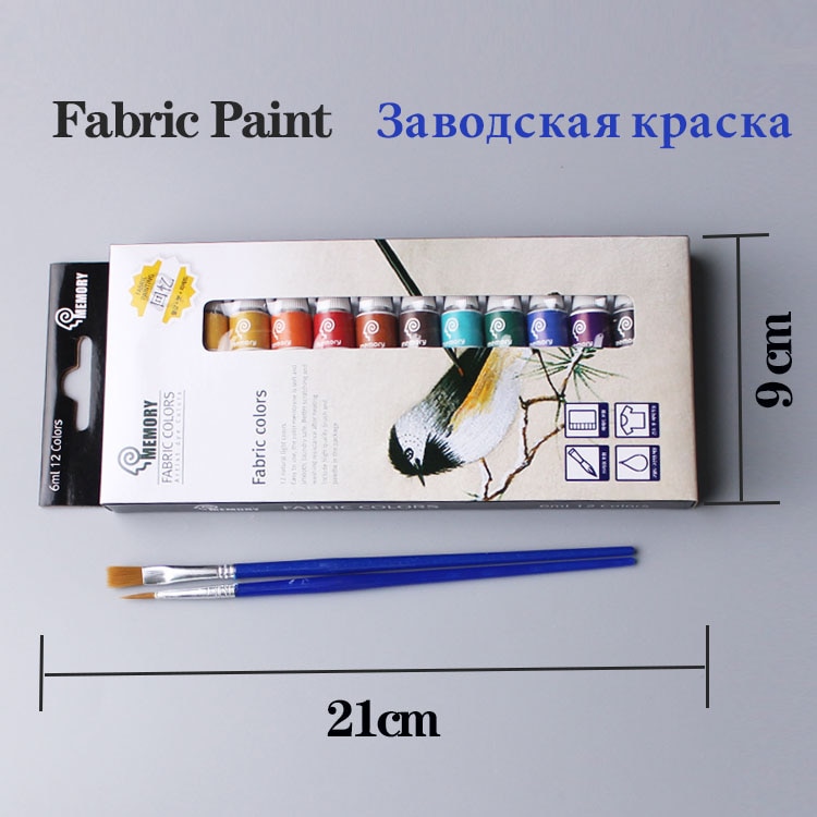 Berufs Stoff Farben Farbe Nicht giftig12 Farben 6ml Farbe Gesetzt Textil Farben Pigmente Kostenloser Für Pinsel